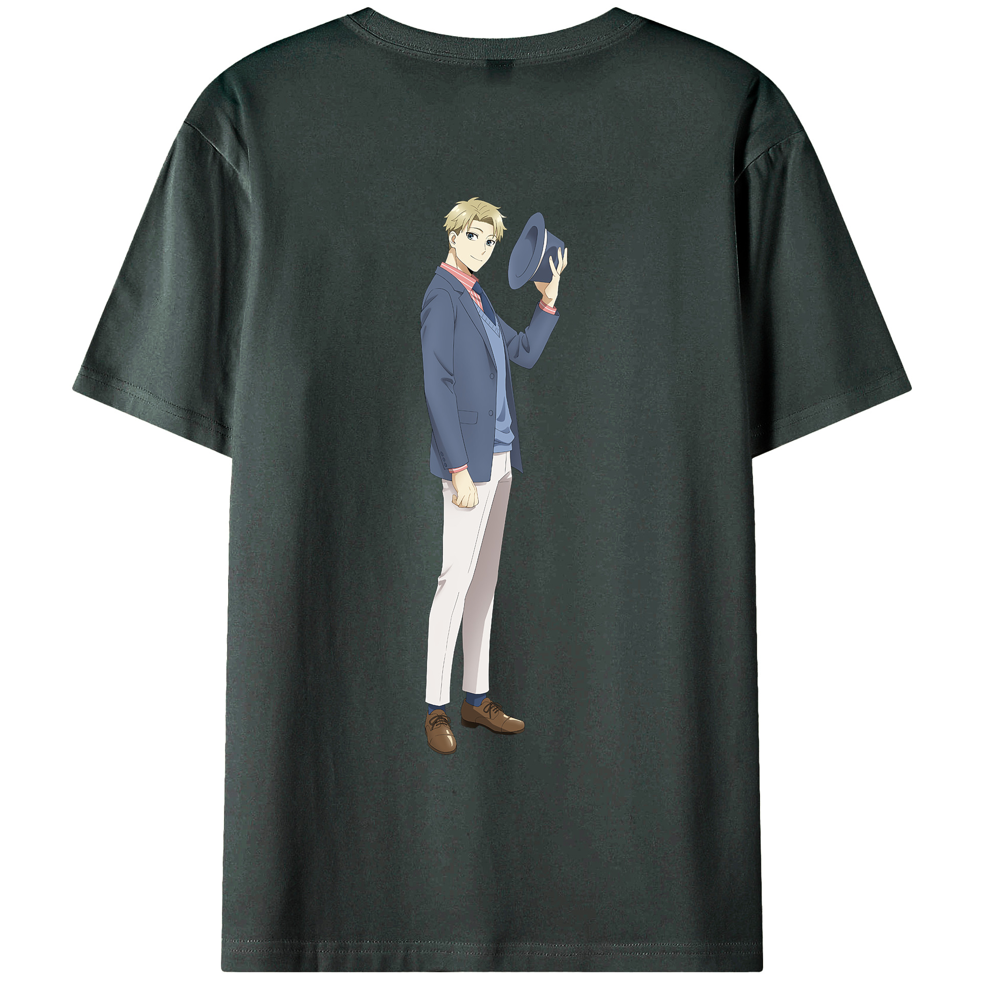 （画像用） SPY×FAMILY间谍家家酒 綿100％ メンズ半袖Tシャツ（バックプリント） 通気性